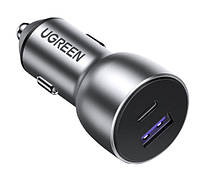 Зарядний пристрій Ugreen CD213 USB Type-C PD 3.0 + USB QC 3.0 52.5W (30+22.5) Сірий