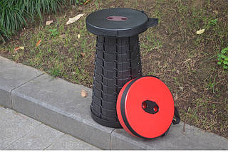 Телескопічний стілець для кемпінгу круглий Telescopic stool, фото 6
