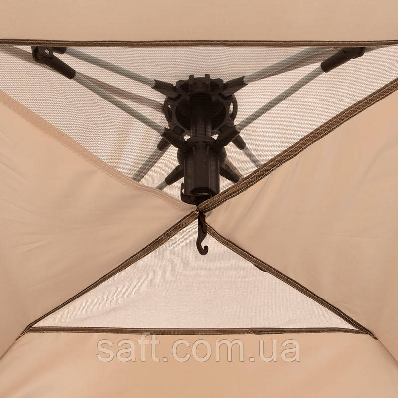 Палатка трехместная с тентом для кемпинга и туризма хаки - фото 9 - id-p1862643354
