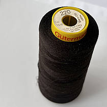 Нитки Gutermann №220 колір 1348 (5000м) коричнево-чорна