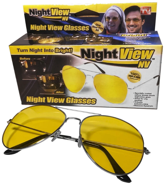 Жовті окуляри для водіїв нічного бачення Night View Glasses