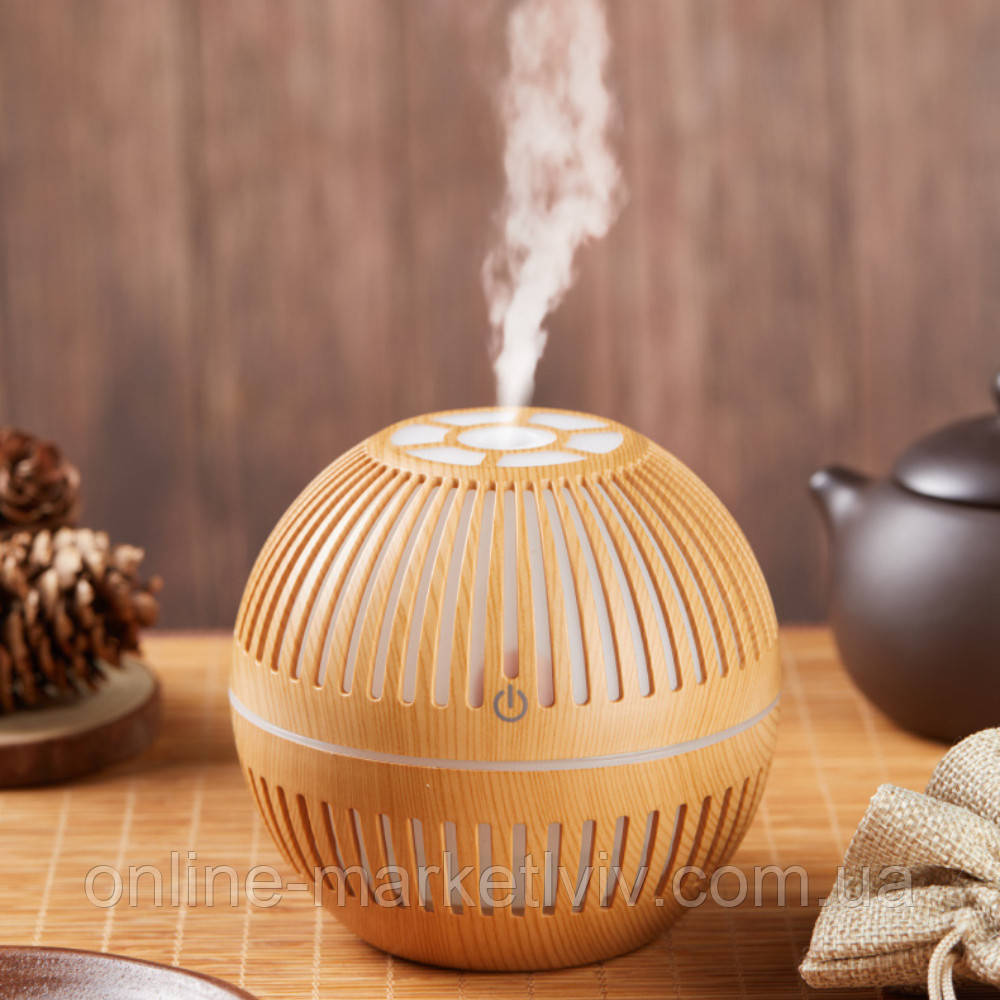 Зволожувач повітря Mini USB humidifier, з підсвічуванням / Міні аромадифузор для дому / Зволожувач-нічник