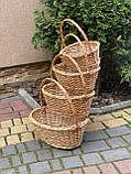Набір плетених кошиків з лози. Арт:30123, фото 5