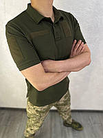 Тактическая футболка поло Кулпас олива 46-60р мужская футболка поло Coolpass футболки поло футболка липучками