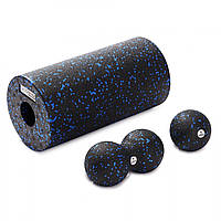 Набор массажный Cornix: мяч Ball 8 см, мяч Duoball 8х16 см, роллер Foam Roller 30х15 см (XR-0078)