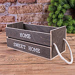 Ящик дерев'яний home sweet home 783-3 сірий