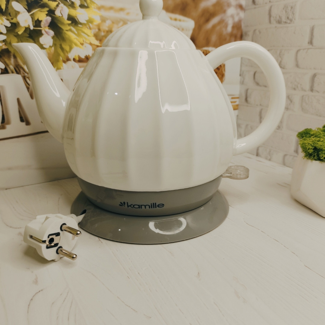 Чайник електричний, керамічний, 1.2 л. KM-1726, фото 1
