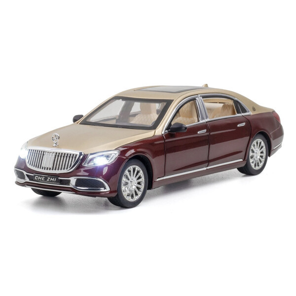 Машинка Mercedes Maybach S600 іграшка моделька металева колекційна 21 см Бордовий (59973)