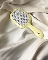 Гребінець для волосся жовтий з білим Janeke Superbrush 93SP226 GIA, фото 7