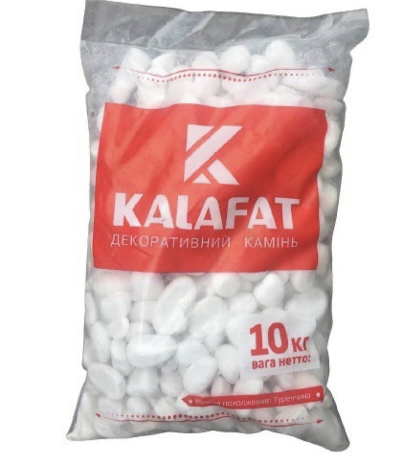 Декоративний Камінь Біла Мармурова галька 20-30 мм 10кг, фото 1