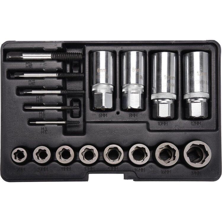 Головки для скручених гайок 1/2" і 3/8" 17пр Yato YT-06033