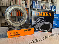 Подшипник 6211 ZZ, 6211 2Z (80211) TIMKEN (США), 55х100х21 мм, шариковый радиальный однорядный закрытый