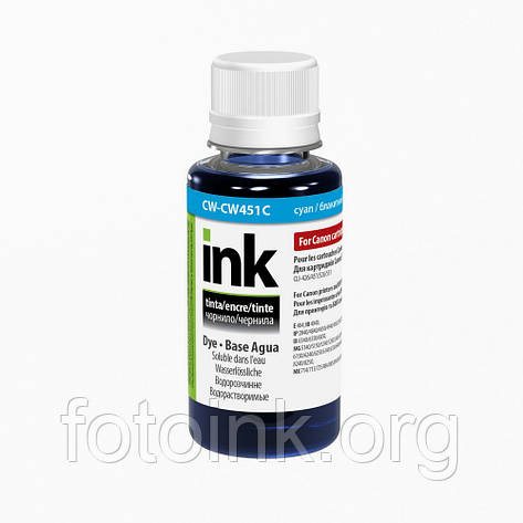 Чорнила для Canon ColorWay CW451, cyan, 100 ml (CW-CW451C01), фото 1
