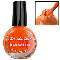 Лак-краска Kand Nail (10 мл.) для стемпинга и дизайна ногтей. Оранжевый