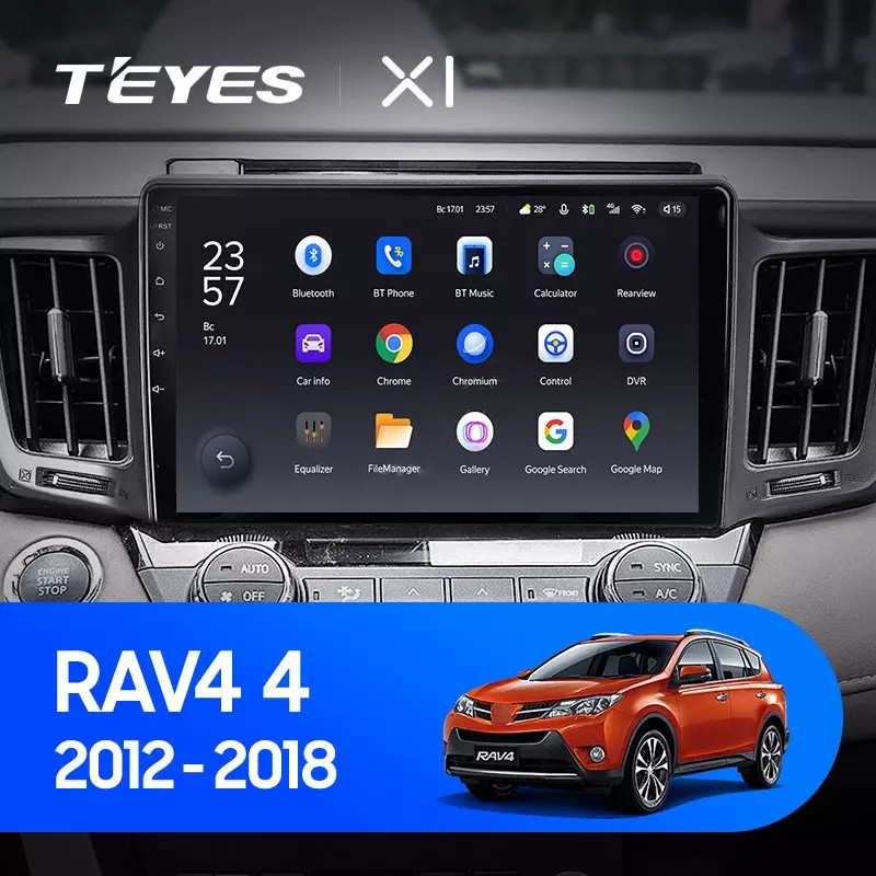 Штатная магнитола Android для Toyota RAV4 4 XA40 5 XA50 2012-2018 - A 10" Teyes X1 2+32Gb 10 дюймов - фото 1 - id-p1862692979