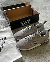 Брендовые мужские кроссовки "Armani EA7" Grey (Люкс качество)