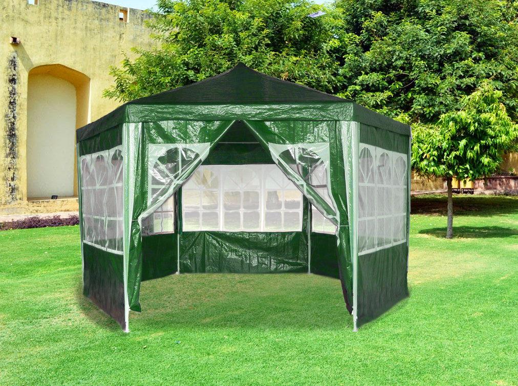 Садовый павильон 2x2x2 м Летний шатер для дачи / Торговый павильон с окнами - фото 3 - id-p1862707095