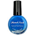 Лак-фарба Kand Nail (10 мл) для стемпінгу та дизайну нігтів. Синій, фото 2