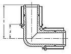 Кут (коліно) композиційний PPSU Uponor S-Press 25-25, фото 5
