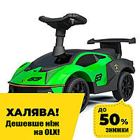 Детская каталка-толокар Lamborghini (машинка, музыка, на батарейке) Bambi 660-5 Зеленый