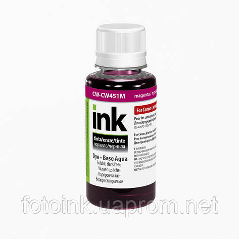 Чорнила для Canon ColorWay CW451, magenta, 100 ml (CW-CW451M01), фото 1