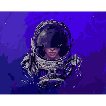 Картина за номерами Загадковий космонавт розміром 40х50 см Strateg (GS363)