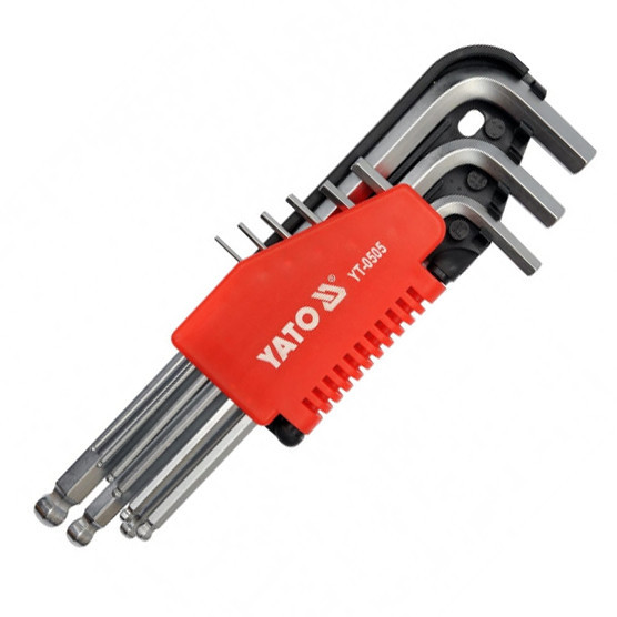 Набір ключів шестигранних ключі шестигранники шар 9 штук YATO YT-0505