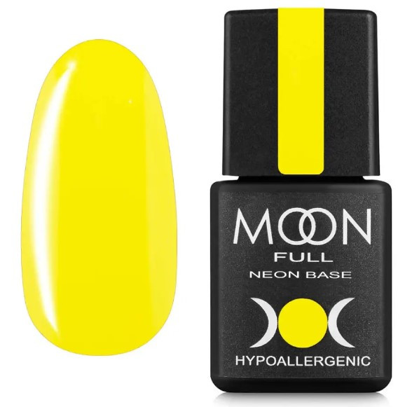 База каучукова MOON FULL NEON Rubber Base №02, 8 мл, неоновий жовтий