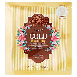 Koelf Гідрогелева маска для обличчя із золотом Gold & Royal Jelly Mask