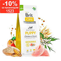 Brit Care (Брит Кеа) Dog Sustainable Puppy - Сухой корм с курицей и насекомыми для щенков 12 кг