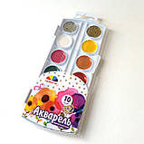 Фарба акварельна 12 кольорів (10+2) Гамма, фото 4