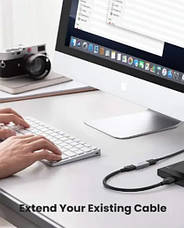 З'єднувач Ugreen US381 USB 3.0 Female to USB 3.0 Female Adapter адаптер - перехідник прямий Сірий, фото 5
