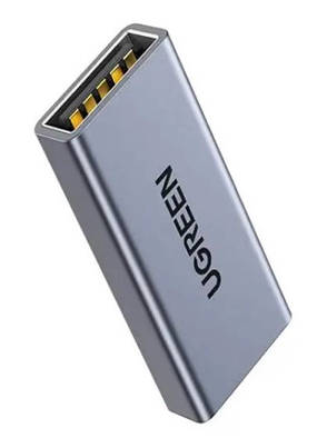 З'єднувач Ugreen US381 USB 3.0 Female to USB 3.0 Female Adapter адаптер - перехідник прямий Сірий, фото 1