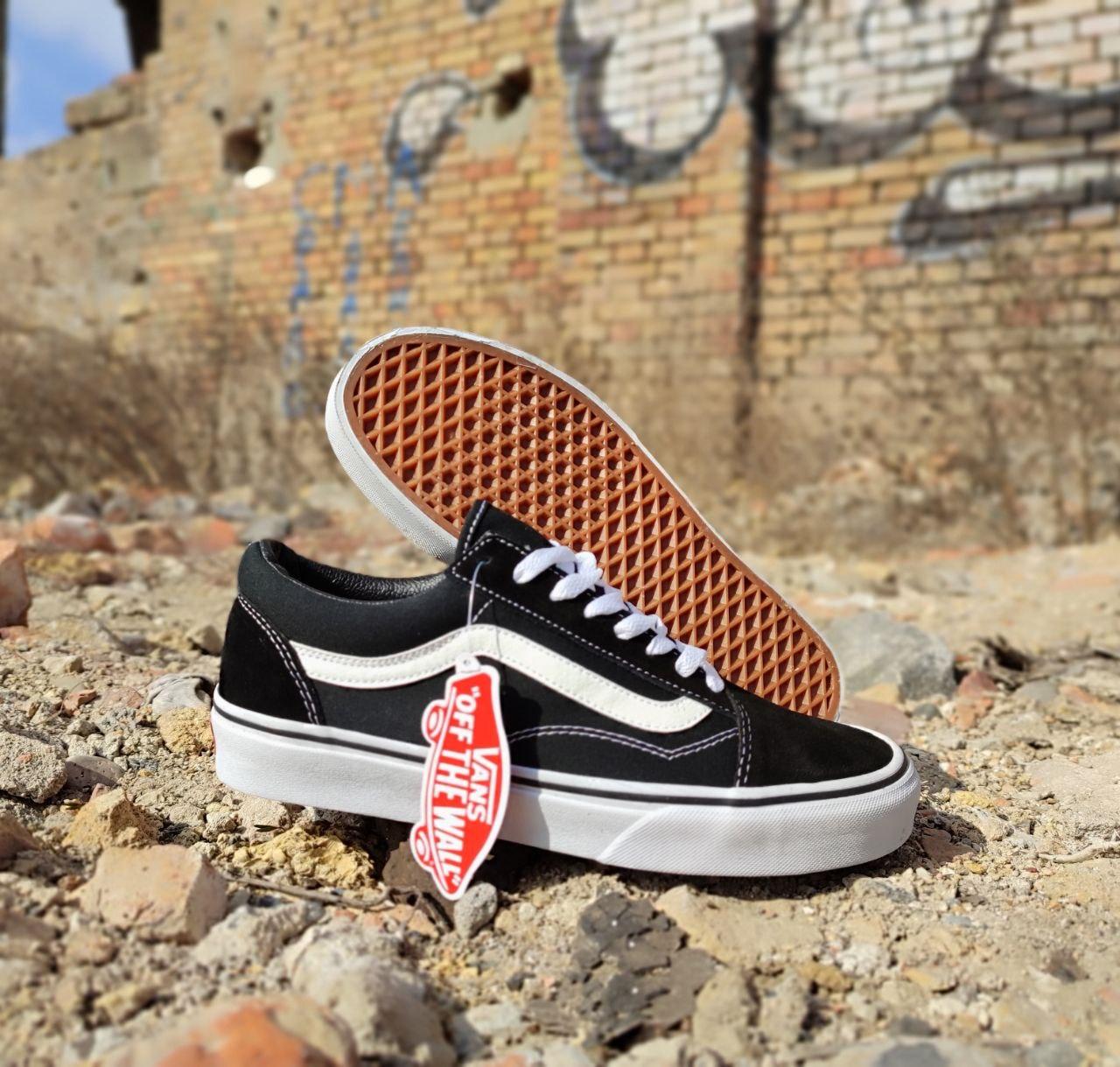 Vans Old Skool Black/White Ванси кеди кросівки чорно-білі унісекс чоловічі жіночі