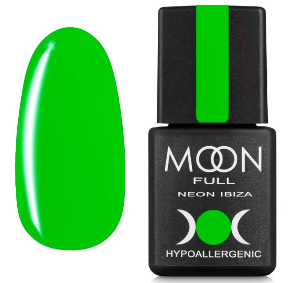 Гель-лак MOON Ibiza color No722, 8 мл, яскравий салатовий