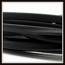 Шнур замшевий 10*5 мм, колір чорний (20 см)