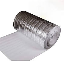 Полотно НПЕ спінений поліетилен підкладка Ізолон AIR 4 мм ламінований металізованою плівкою ширина 1м