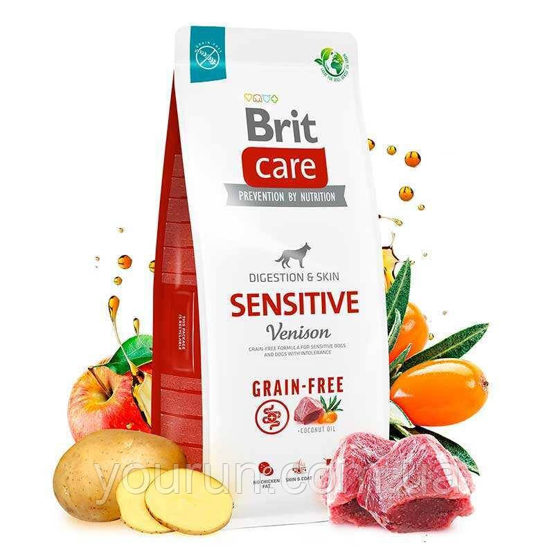 Brit Care Dog Grain-free Sensitive - беззерновий корм з оленіною для собак з чутливим травленням 3 кг