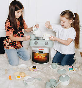 Дитяча посудка ігровий набір Кухня, 34 предмети, Бірюзовый (01480/2) Долоні