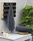 Рушники махрові бавовна однотонні ТM Zeron 50*90, Туреччина колір антрацит