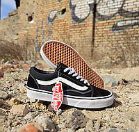 Vans Old Skool black white кеды низкие мужские черные черно белые ванс вэнс кеды демисезон