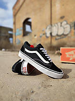 Vans Old Skool black white кеди низькі чоловічі чорні чорно білі ванс венс кеди демісезон, фото 5