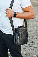 Сумка чоловіча з натуральної шкіри, сумка через плече, сумка для чоловіків з клапаном Bexhill TK-65490, фото 5