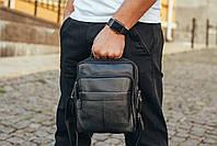 Сумка чоловіча з натуральної шкіри, сумка через плече, сумка для чоловіків з клапаном Bexhill TK-65490, фото 3