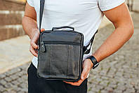 Сумка чоловіча з натуральної шкіри, сумка через плече, сумка для чоловіків з клапаном Bexhill TK-65490, фото 8