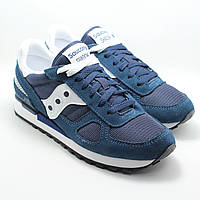 Замшевые мужские кроссовки Saucony Shadow Original синие 44.5