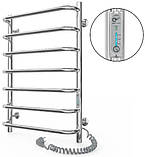 Сушка для рушників ERAFLYME Flyme EF Standart 7 R праве підключення нержавіюча сталь 110 Вт з терморегулятором і таймером 700* 450, фото 2