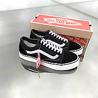 Vans Old Skool black white кеды низкие мужские черные черно белые ванс вэнс кеды демисезон