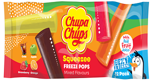 Морозиво в асортименті Chupa Chups Squeezee Freeze Pops , 45 мл х 12 шт