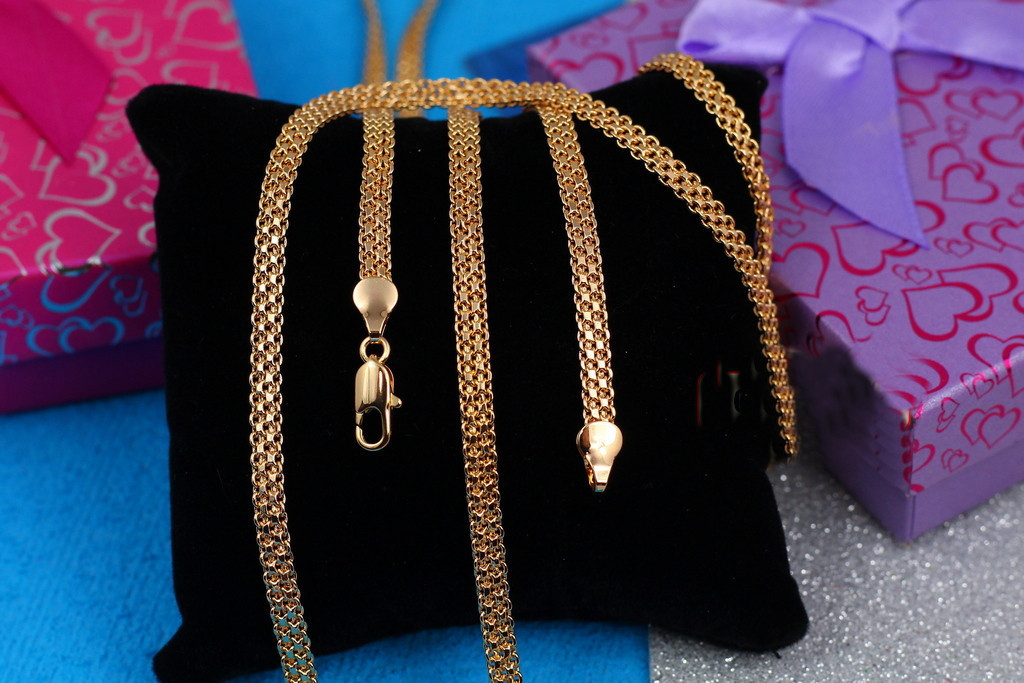 Ланцюг Xuping Jewelry новий бісмарк 60 см 4 мм золотистий